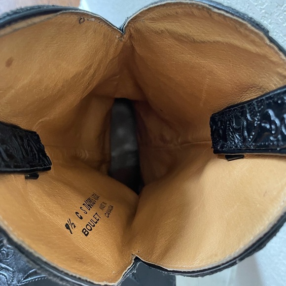 Boulet Tooled Leather Cowgirl Boots Size 9.5 - Picture 12 of 12